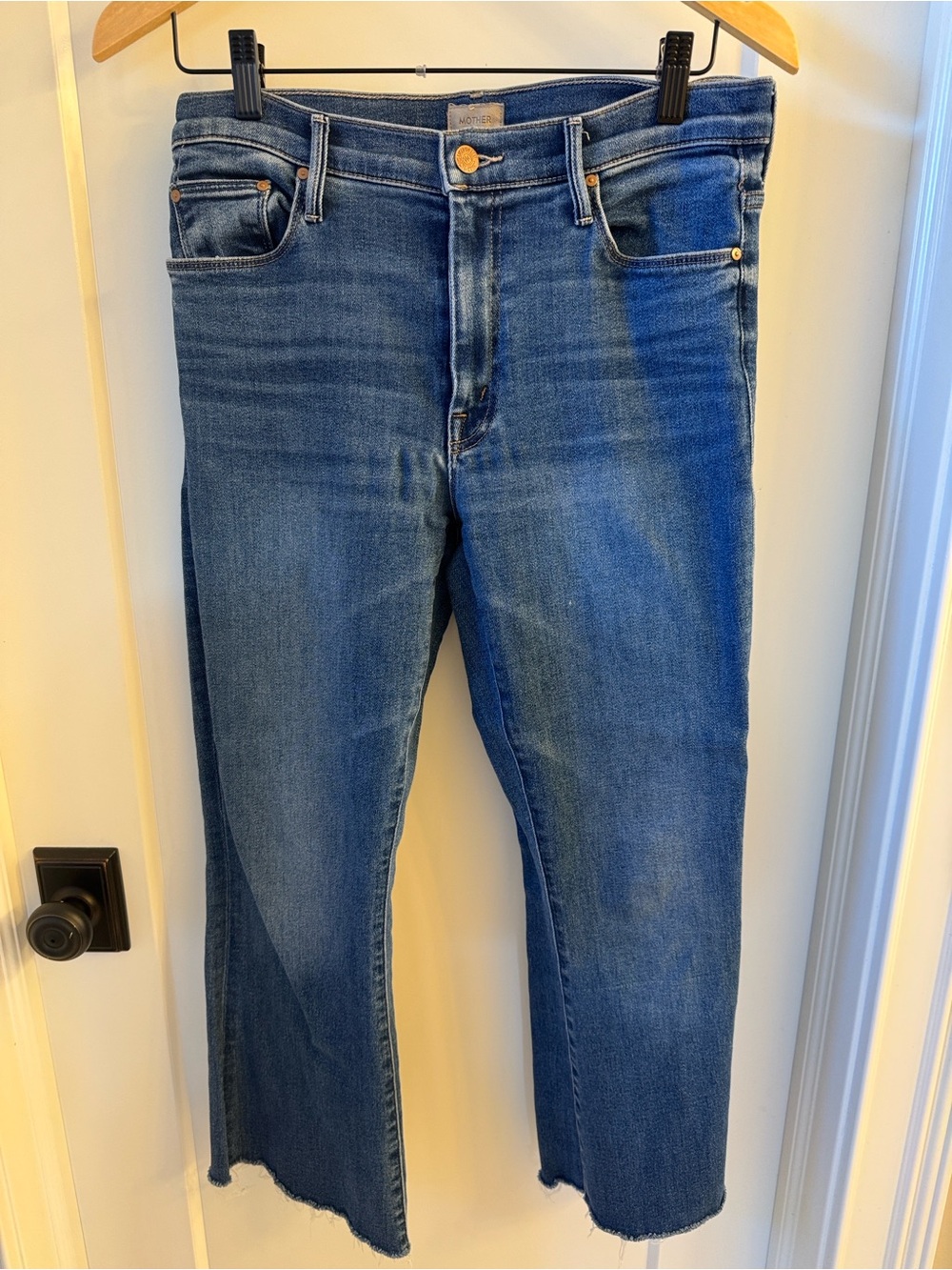 MOTHER The Weekender Fray Women's Blue Denim Jeans